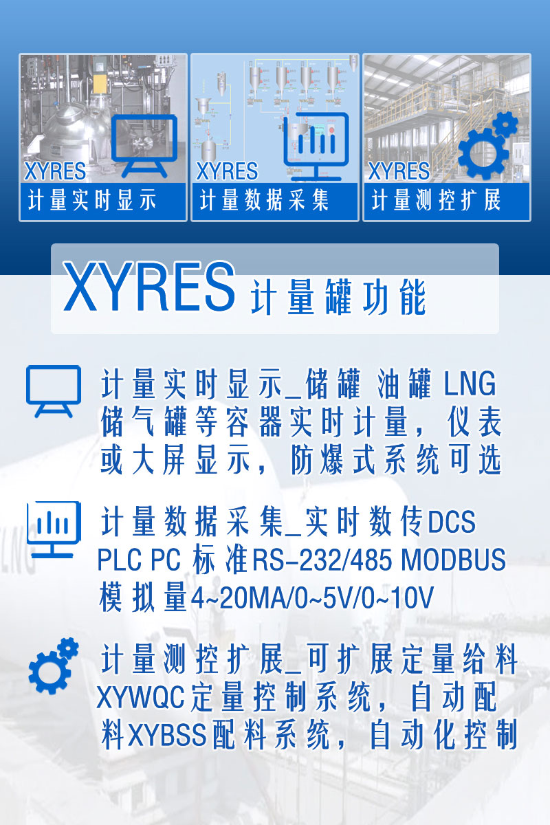 XYRES電子稱重式計量罐系統(tǒng) 功能