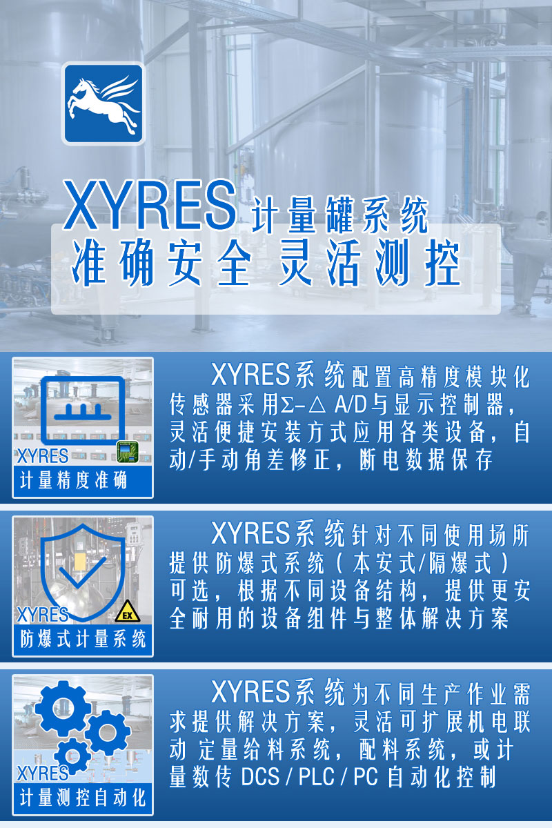 XYRES電子稱重式計量罐系統(tǒng) 特點